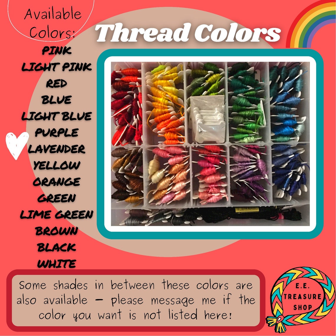 Custom Name Thread and Bead Friendship Bracelet