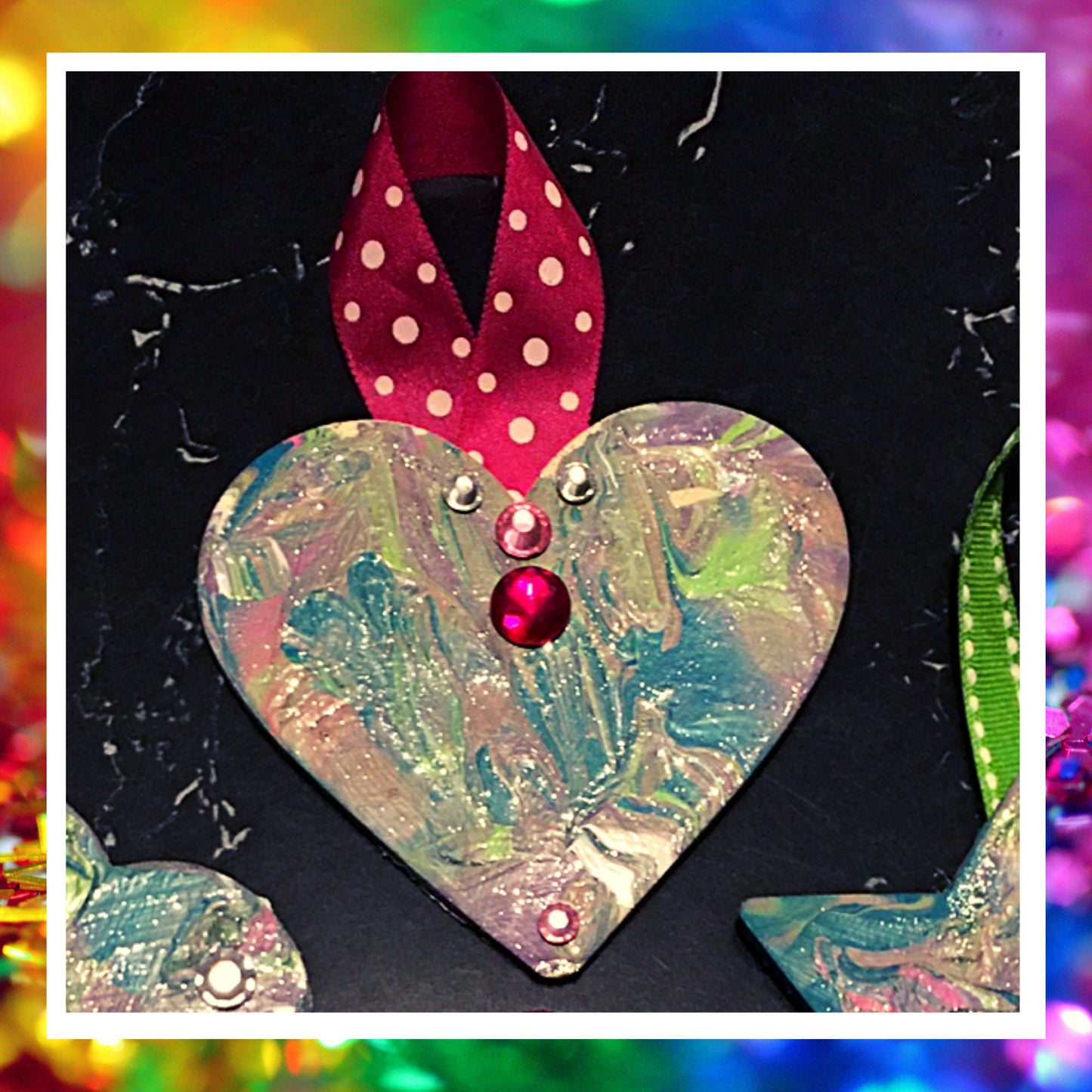 Handpainted Christmas Ornaments, Set of 4