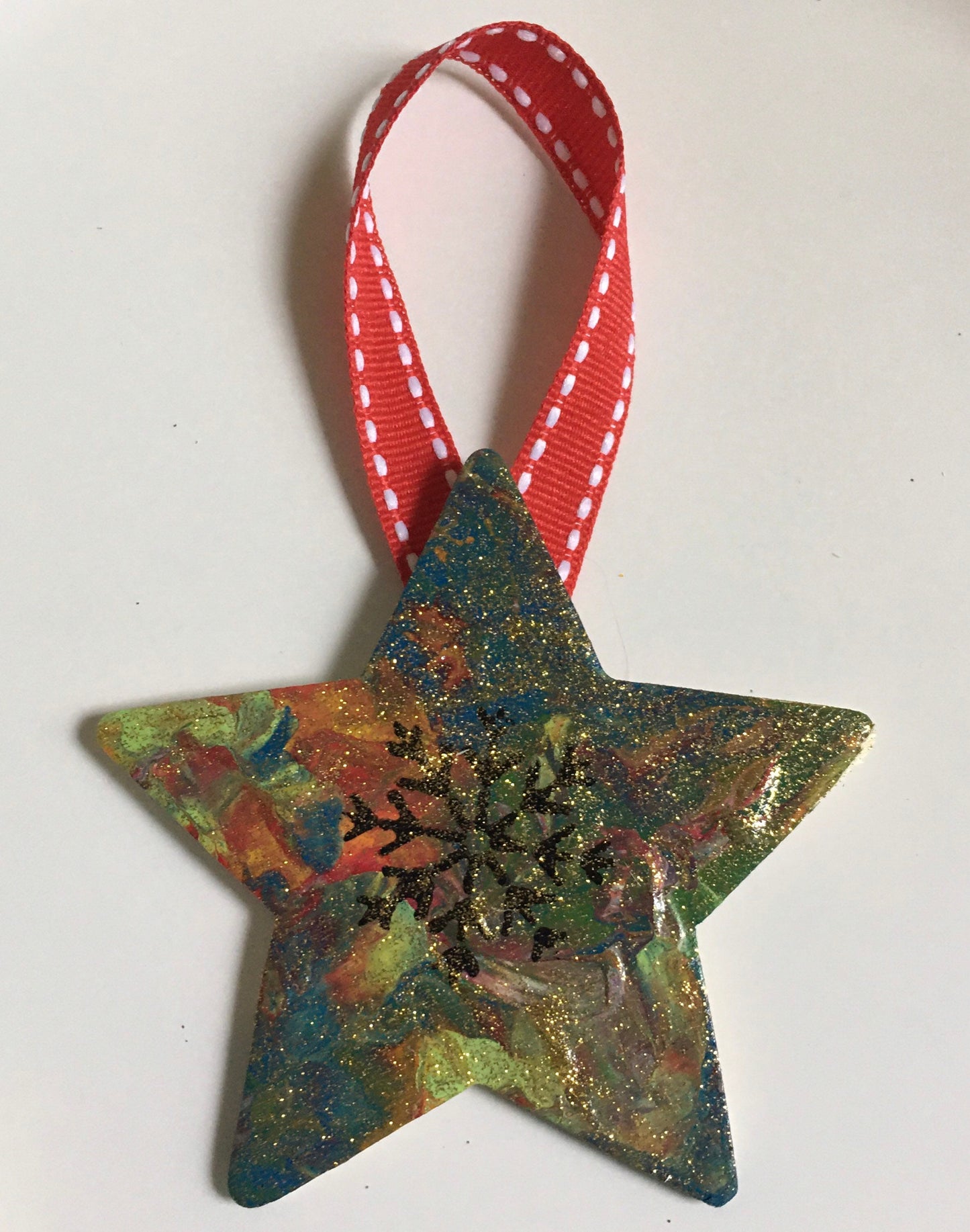 Handpainted Christmas Ornaments, Set of 4