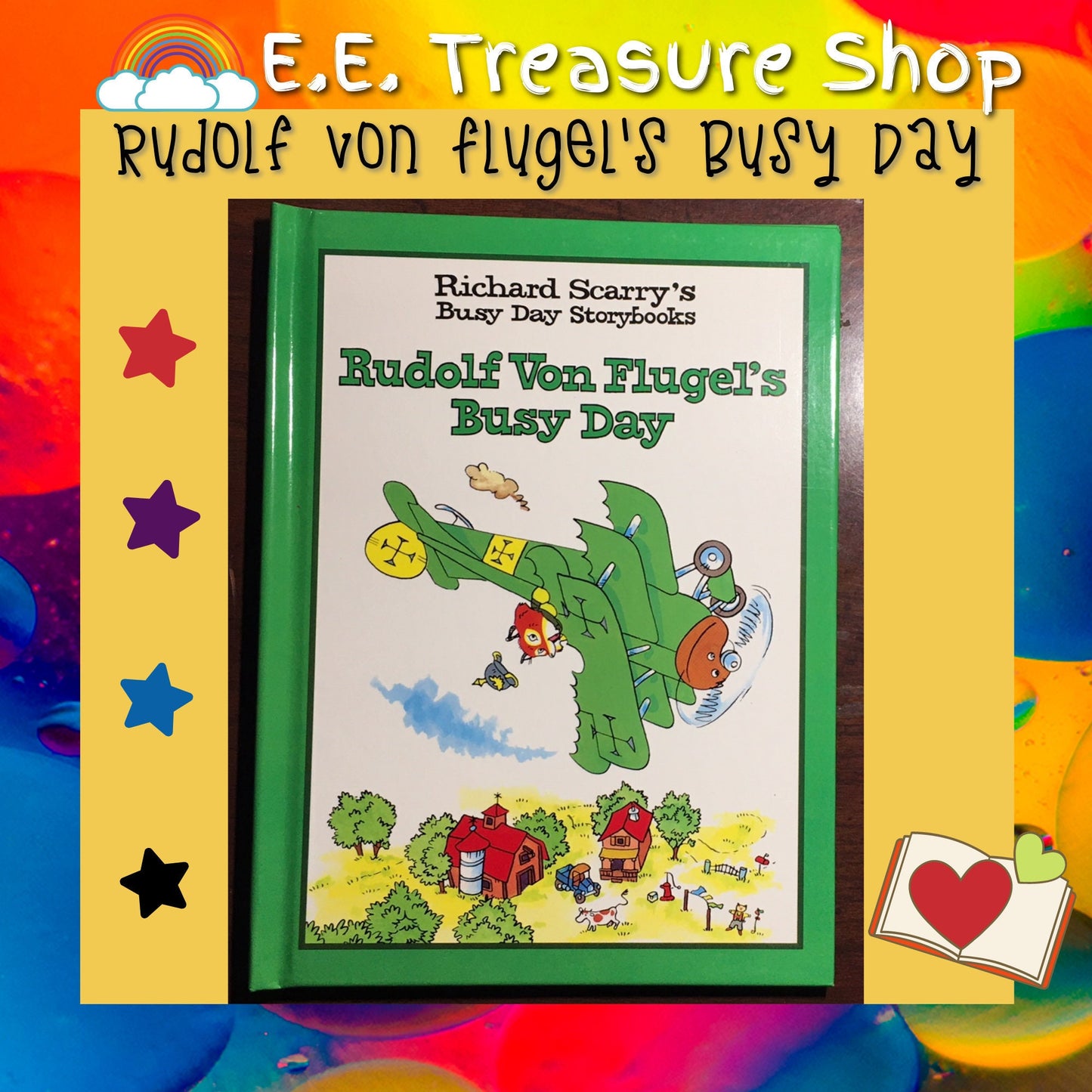 Richard Scarry, Rudolf Von Flugels Busy Day, Vintage 1997