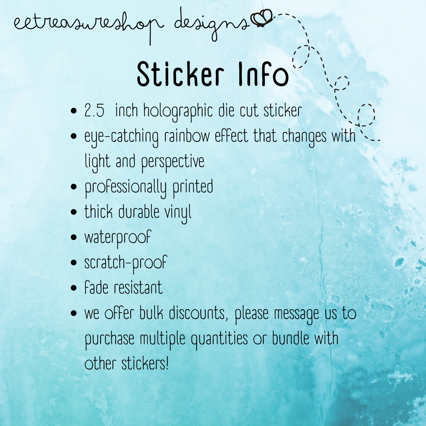 Together Furrever Cats Holographic Waterproof Vinyl Sticker