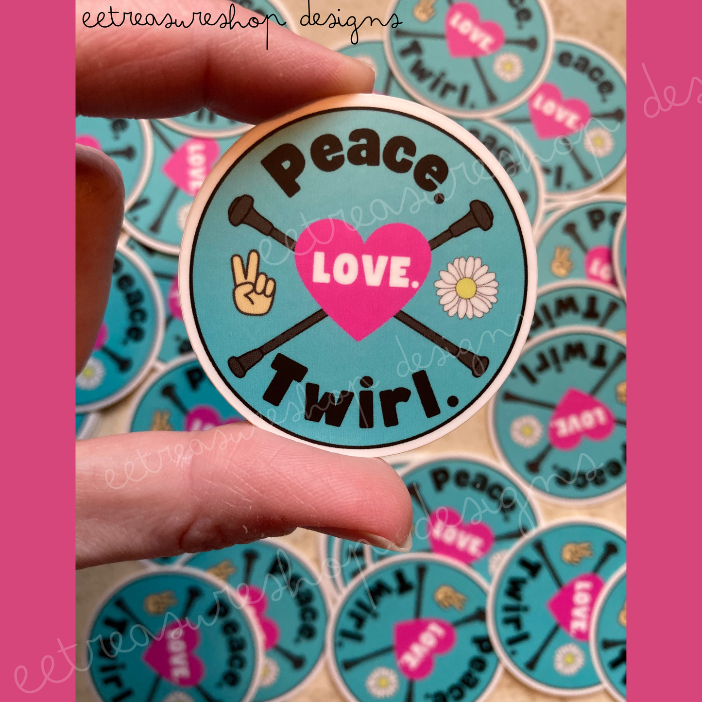 Baton Twirler Vinyl Stickers Set of 2