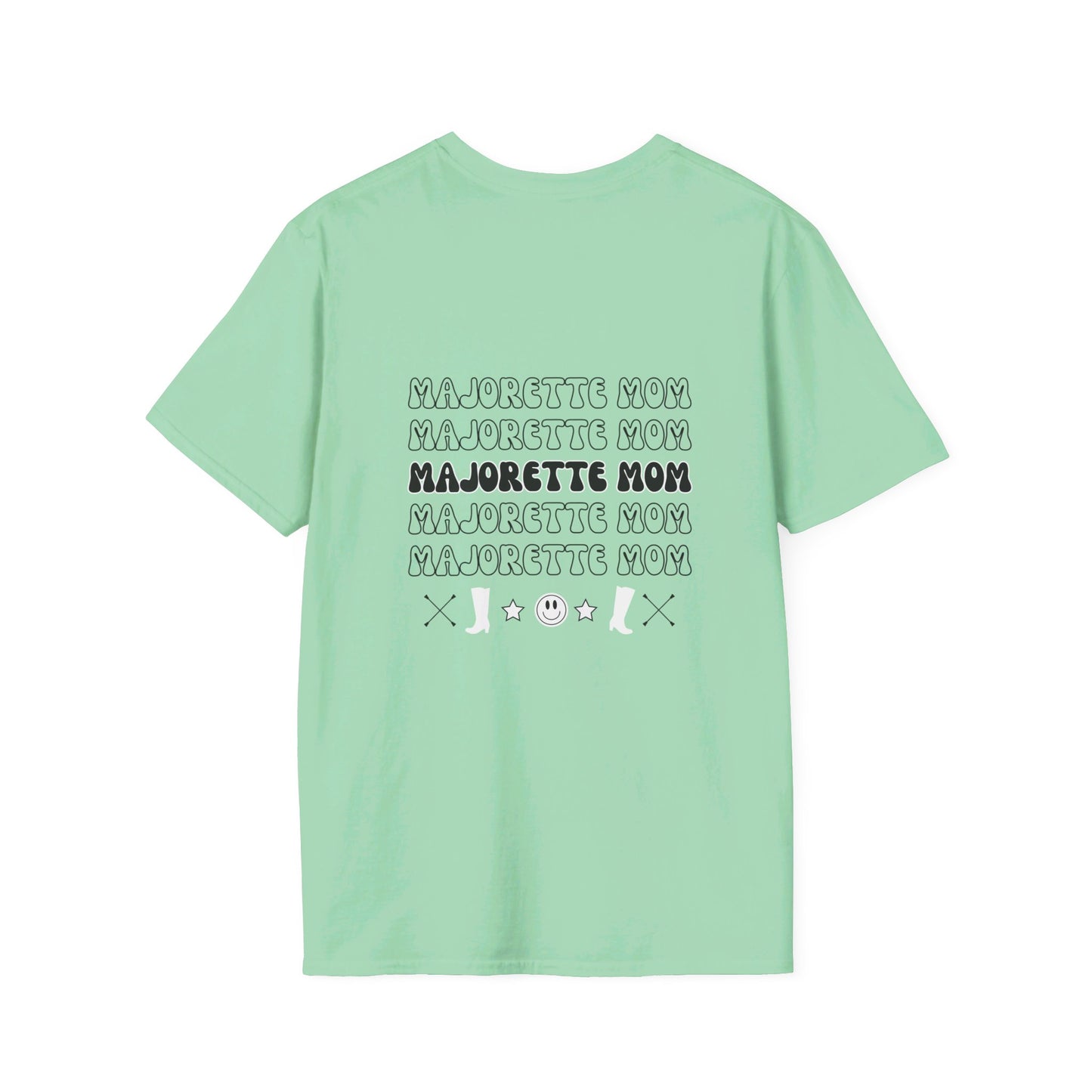 Majorette Mom Unisex Softstyle T-Shirt, Birthday Gift for Baton Twirler Mom Friday Night Lights