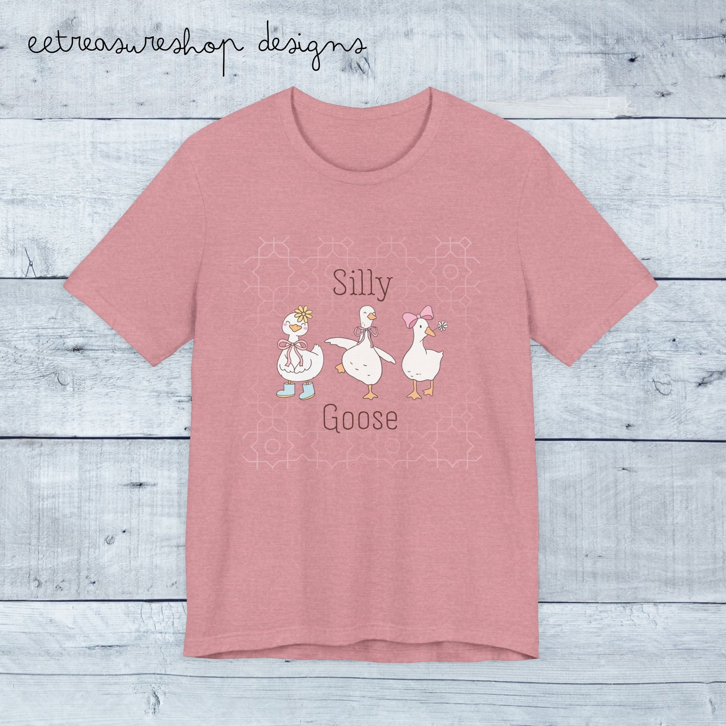 Silly Goose Cute Graphic Tee, Pastel Goose T-Shirt