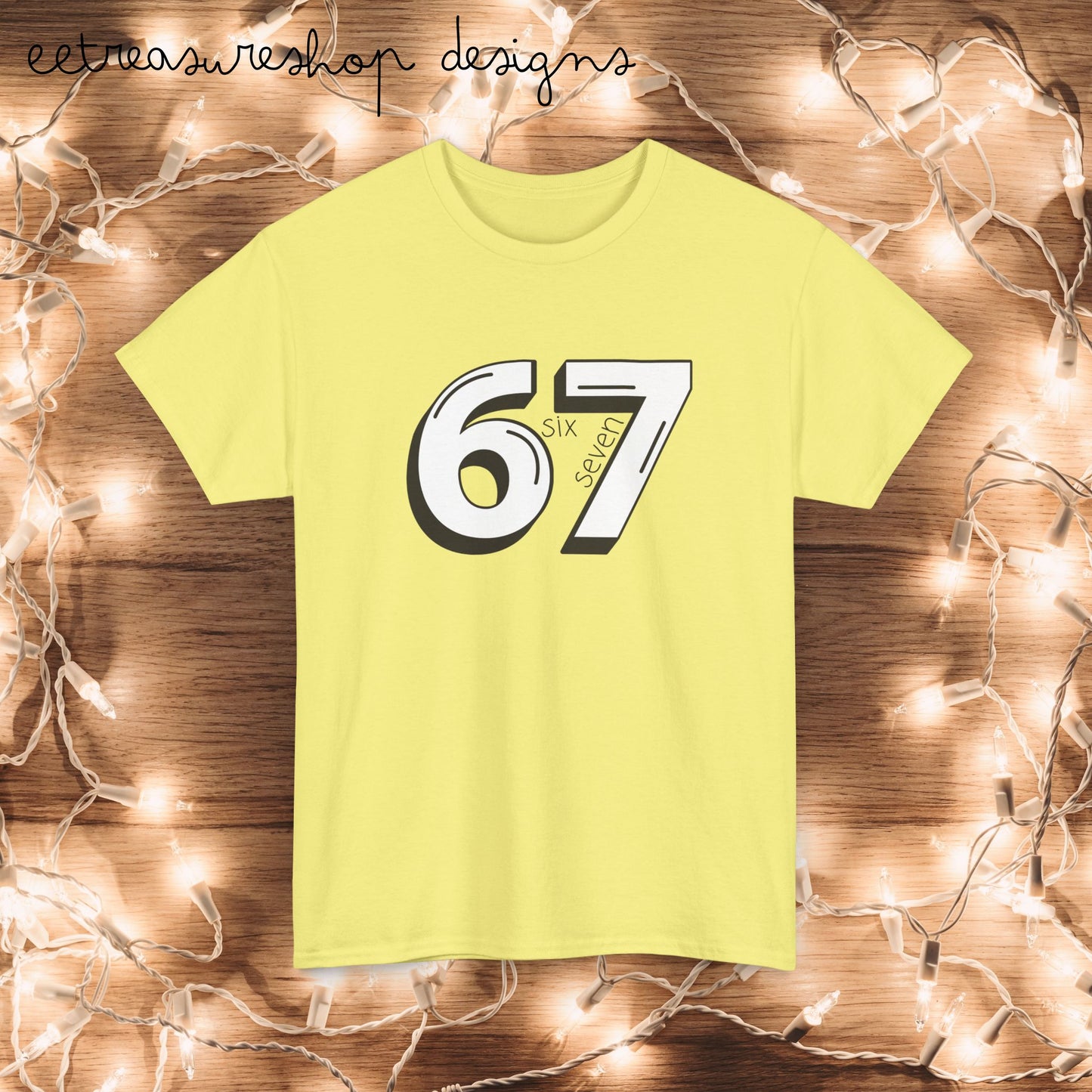 67 Shirt Unisex Heavy Cotton Tee, Six Seven Trendy Tshirt Christmas Gift for Teen, Gift for Him Her, Holiday Present, Teen Gift Shirt