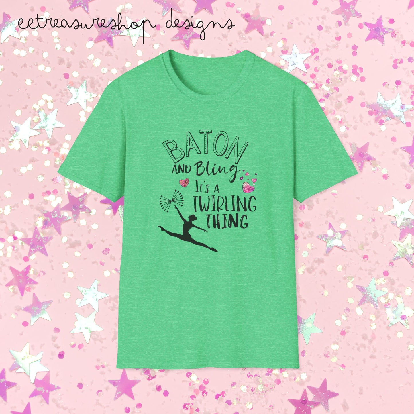 Twirling Baton Softstyle T-Shirt - Baton Twirler Shirt for Majorettes