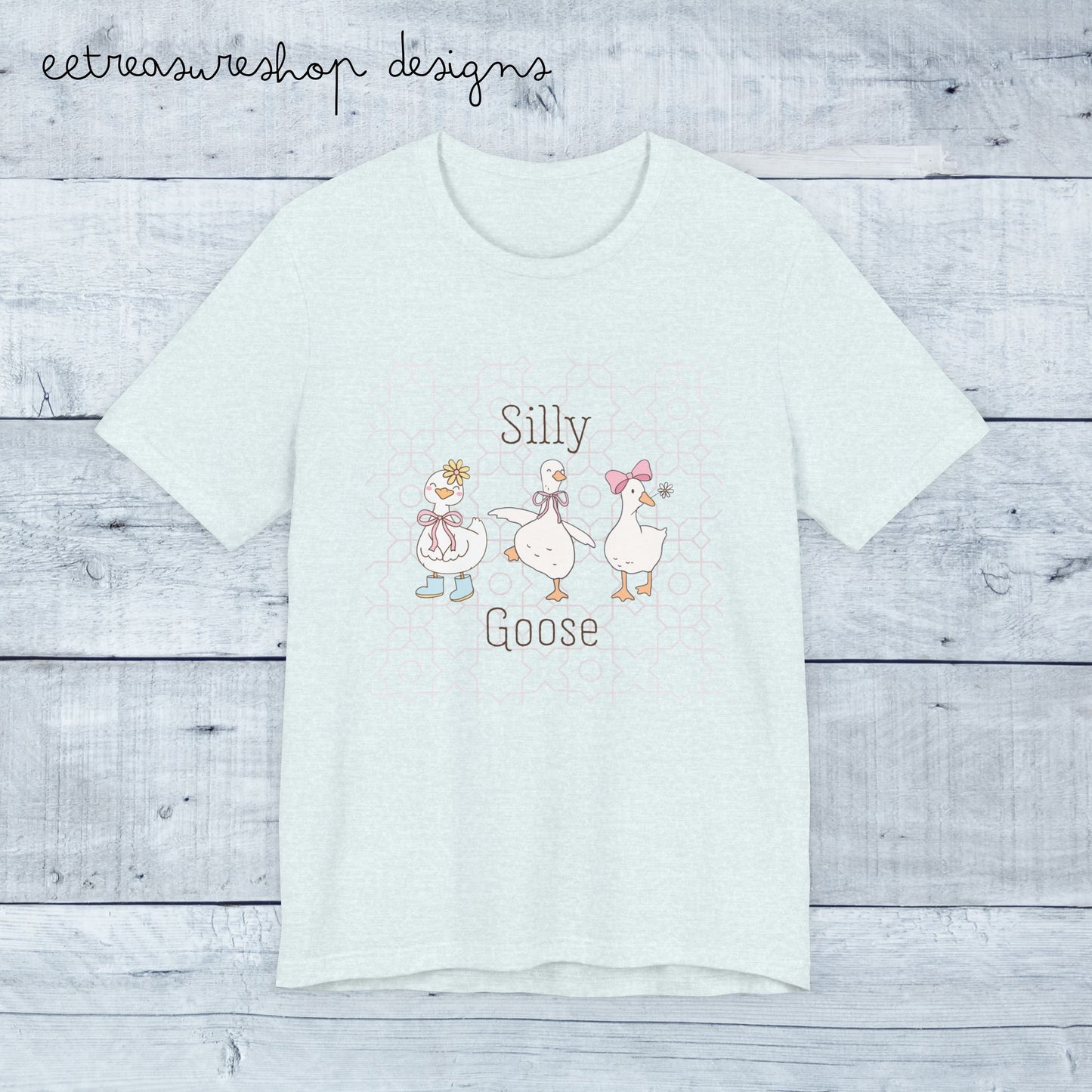 Silly Goose Cute Graphic Tee, Pastel Goose T-Shirt