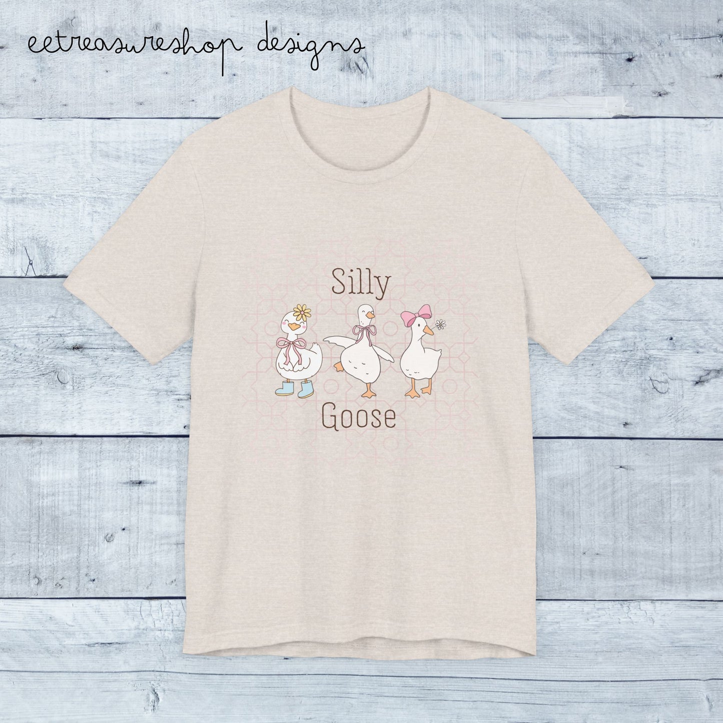 Silly Goose Cute Graphic Tee, Pastel Goose T-Shirt