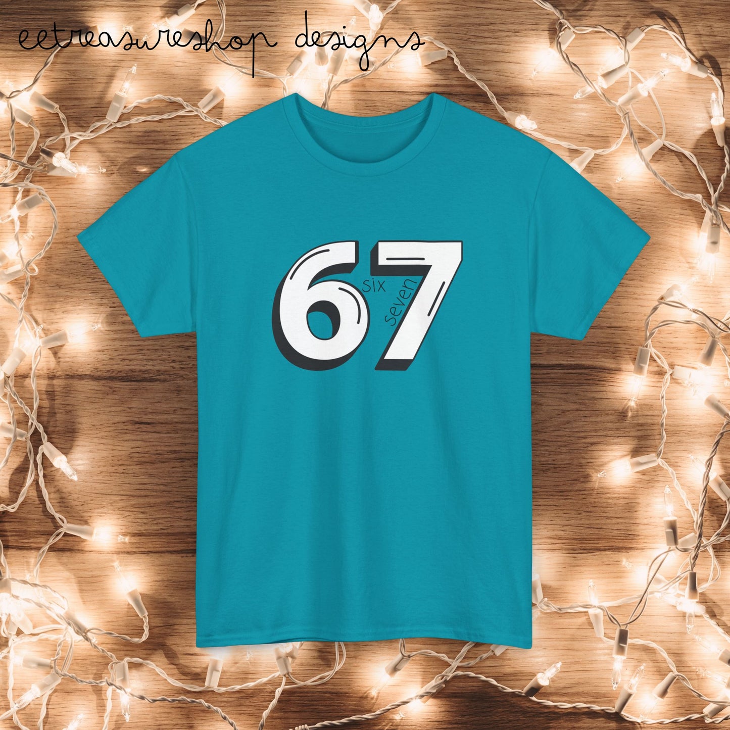 67 Shirt Unisex Heavy Cotton Tee, Six Seven Trendy Tshirt Christmas Gift for Teen, Gift for Him Her, Holiday Present, Teen Gift Shirt