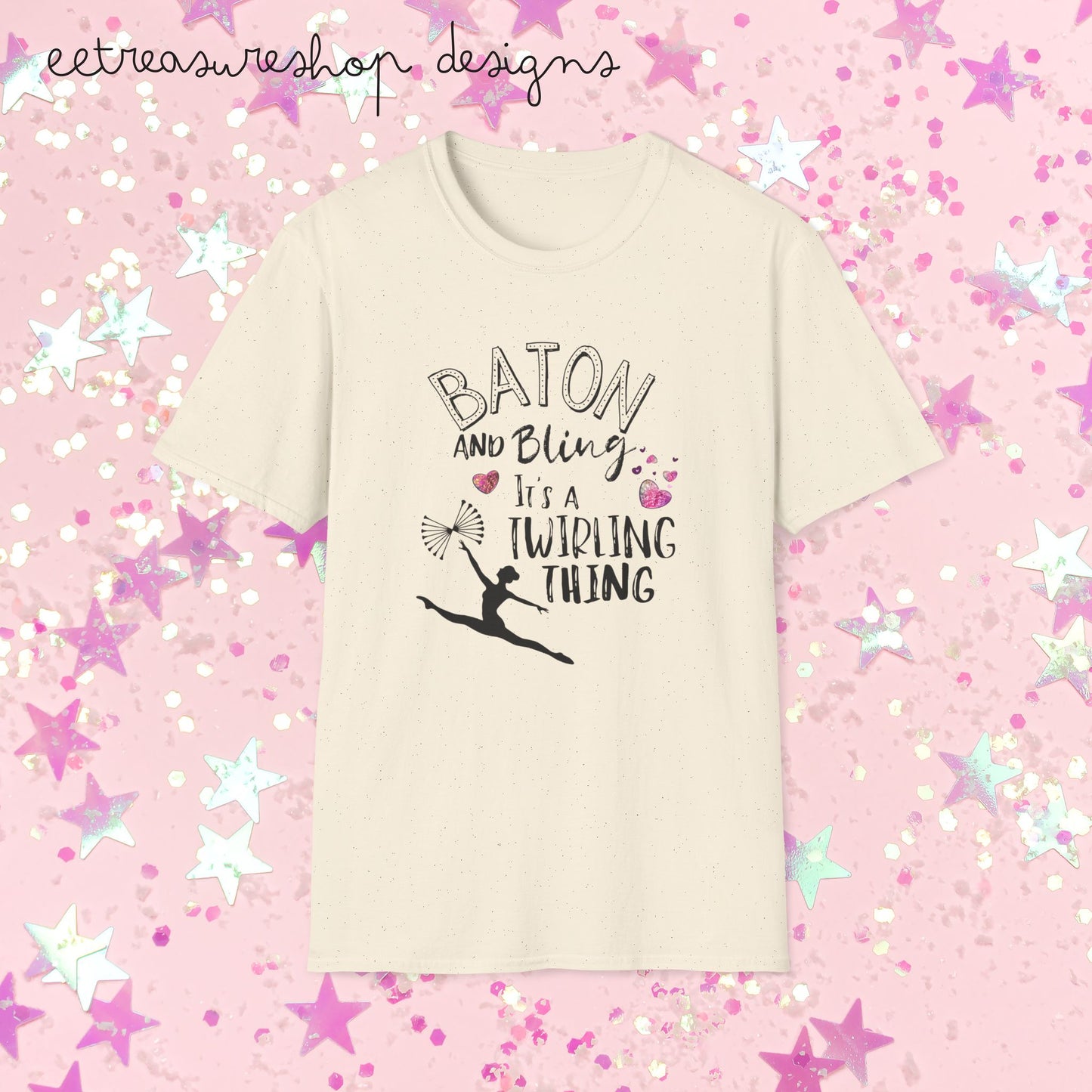 Twirling Baton Softstyle T-Shirt - Baton Twirler Shirt for Majorettes