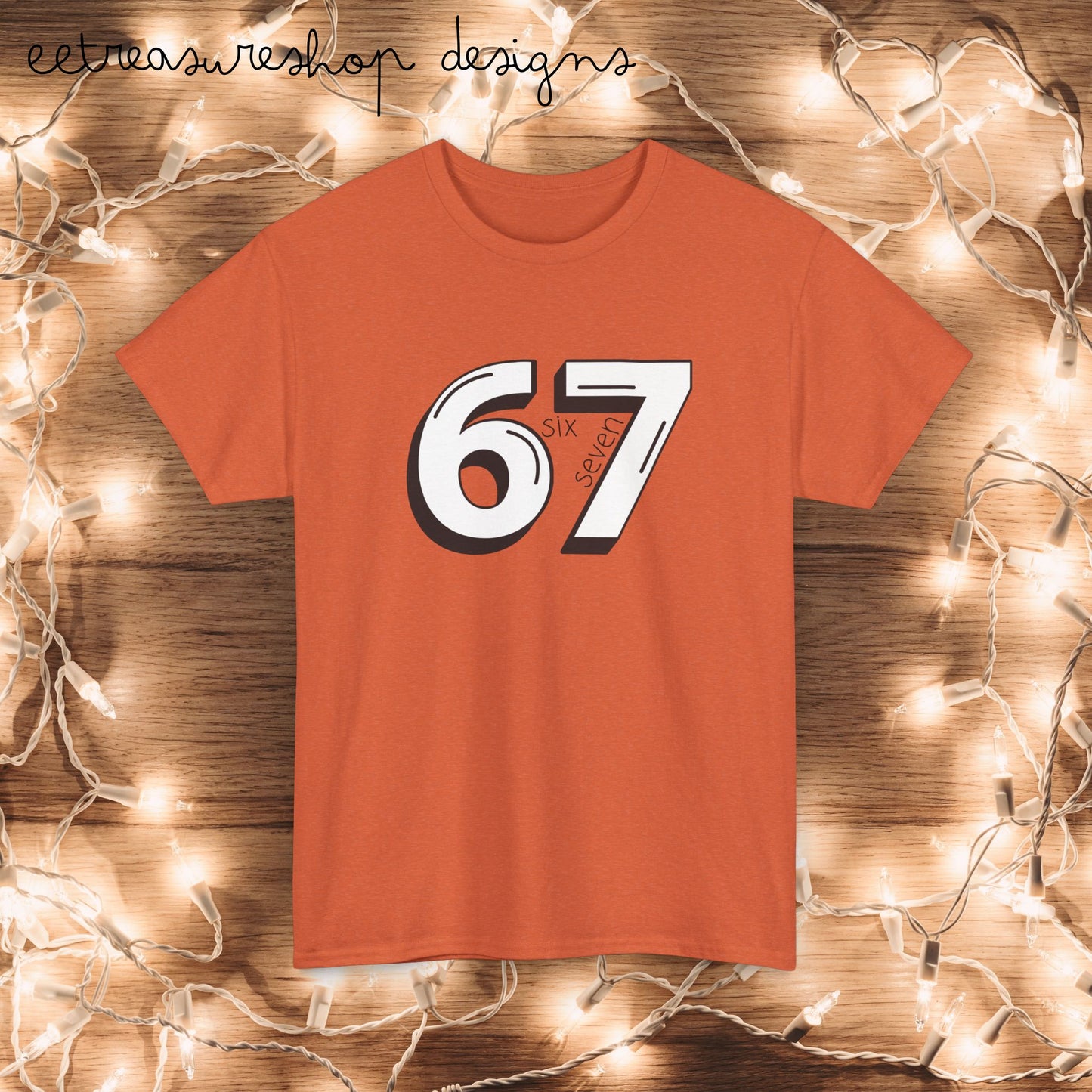 67 Shirt Unisex Heavy Cotton Tee, Six Seven Trendy Tshirt Christmas Gift for Teen, Gift for Him Her, Holiday Present, Teen Gift Shirt