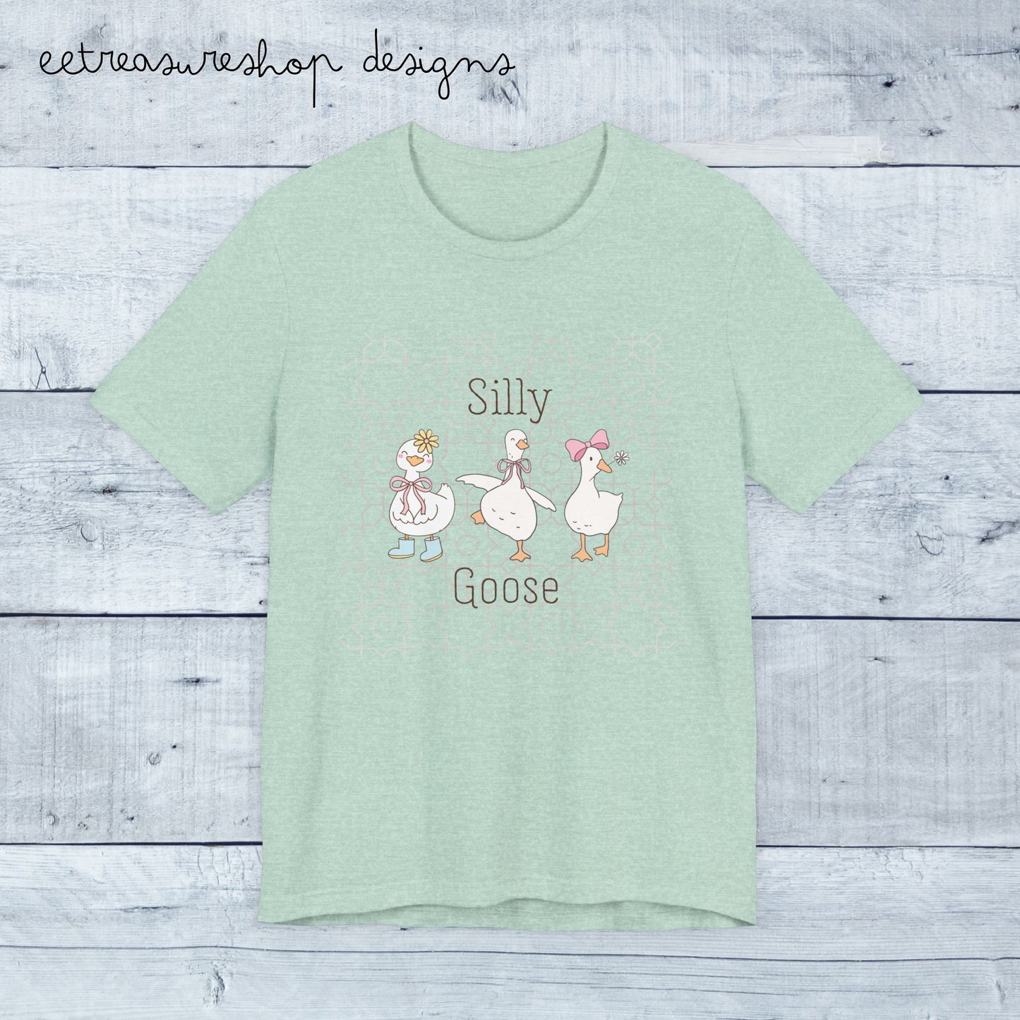 Silly Goose Cute Graphic Tee, Pastel Goose T-Shirt