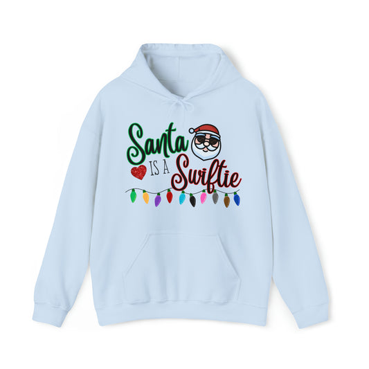 Santa is a Swiftie Unisex Hooded Sweatshirt, Taylor Swift Fan Hoodie, Swiftie Hoodie, Swiftie Christmas Shirt, Swiftie Gift