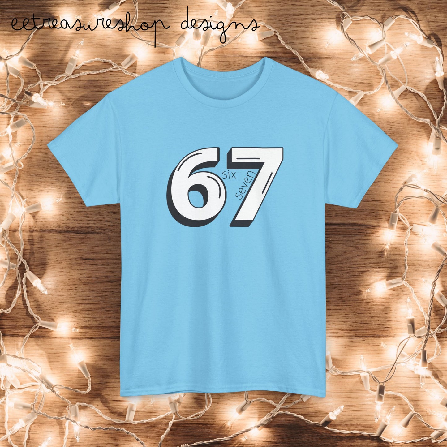 67 Shirt Unisex Heavy Cotton Tee, Six Seven Trendy Tshirt Christmas Gift for Teen, Gift for Him Her, Holiday Present, Teen Gift Shirt