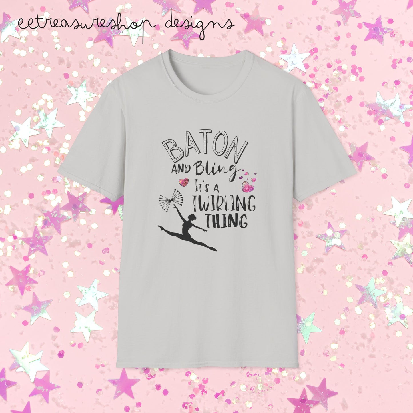 Twirling Baton Softstyle T-Shirt - Baton Twirler Shirt for Majorettes