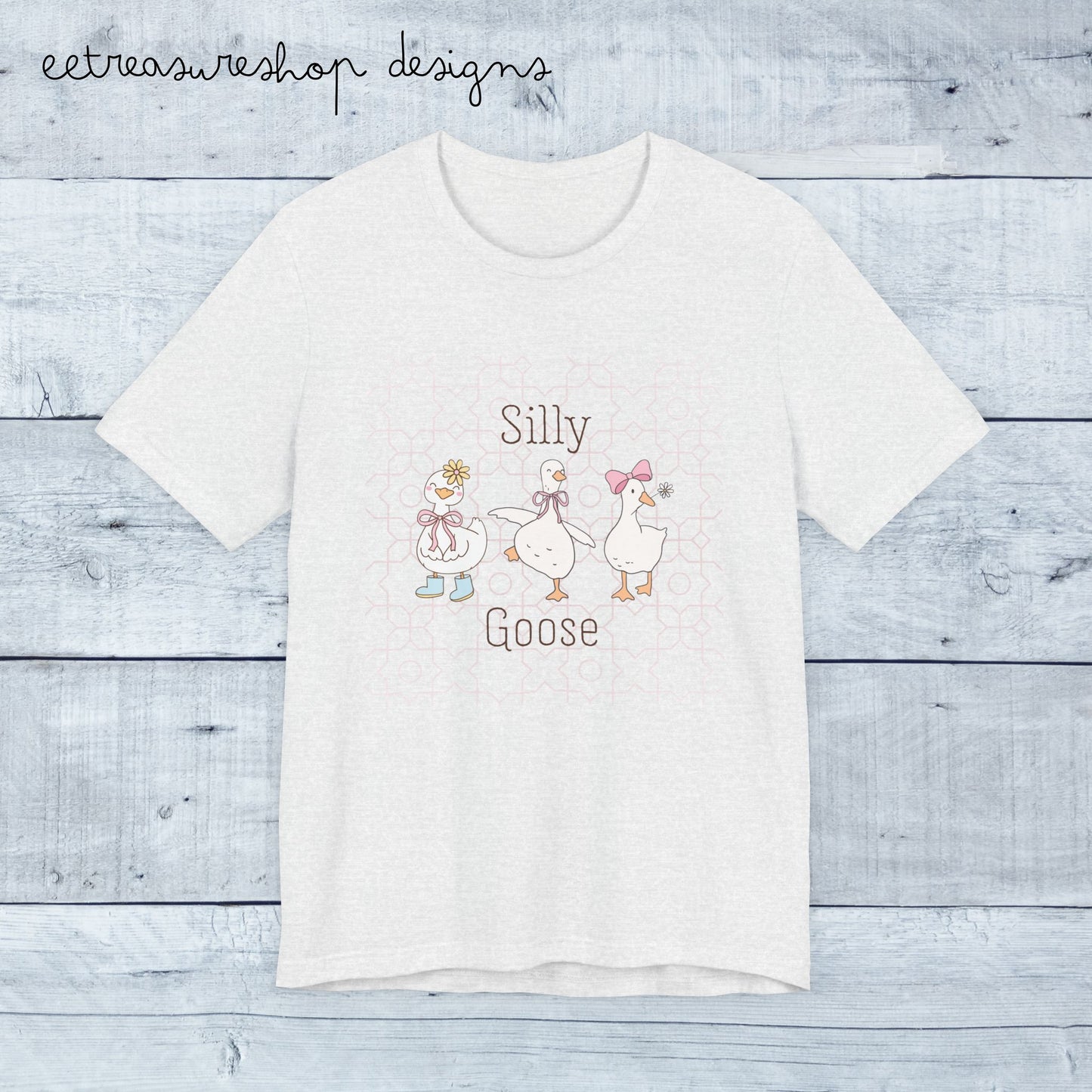 Silly Goose Cute Graphic Tee, Pastel Goose T-Shirt