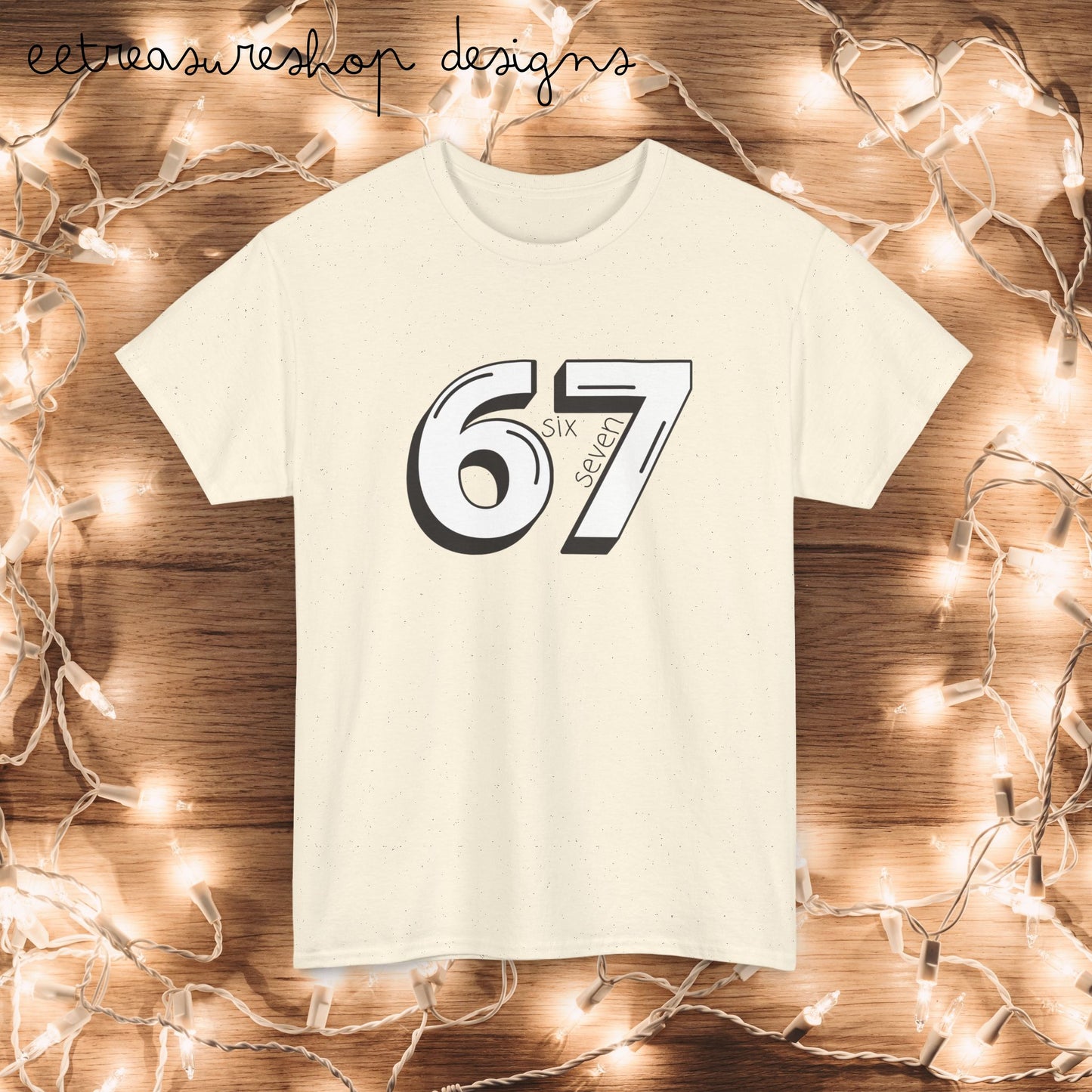 67 Shirt Unisex Heavy Cotton Tee, Six Seven Trendy Tshirt Christmas Gift for Teen, Gift for Him Her, Holiday Present, Teen Gift Shirt