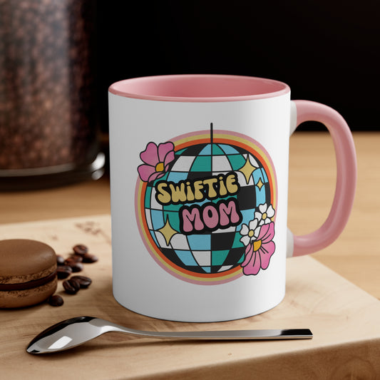 Swiftie Mom 11 oz Disco Ball Coffee Mug, Mothers Day Gift for Taylor Swift Fan