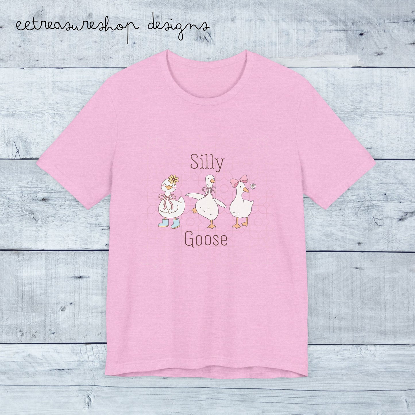 Silly Goose Cute Graphic Tee, Pastel Goose T-Shirt