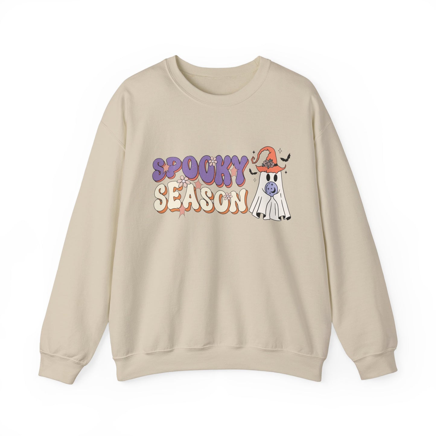 Spooky Season Cute Ghost Halloween Unisex Heavy Blend Crewneck Sweatshirt