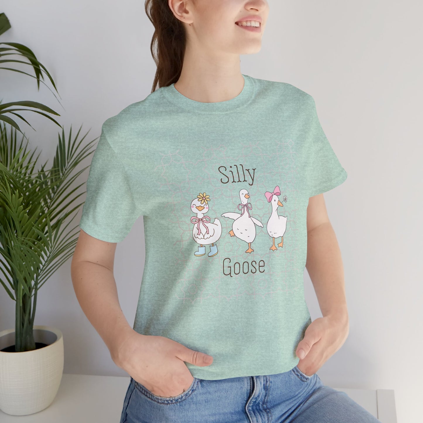 Silly Goose Cute Graphic Tee, Pastel Goose T-Shirt