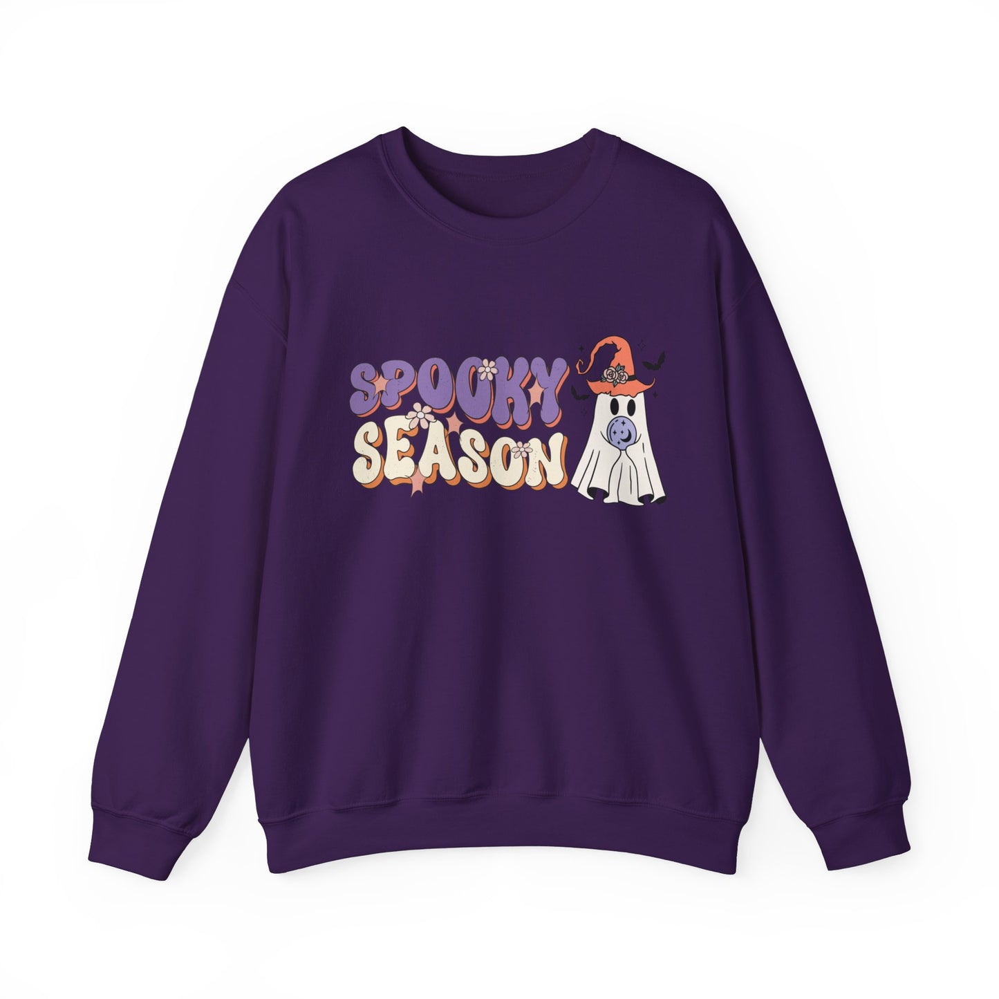 Spooky Season Cute Ghost Halloween Unisex Heavy Blend Crewneck Sweatshirt