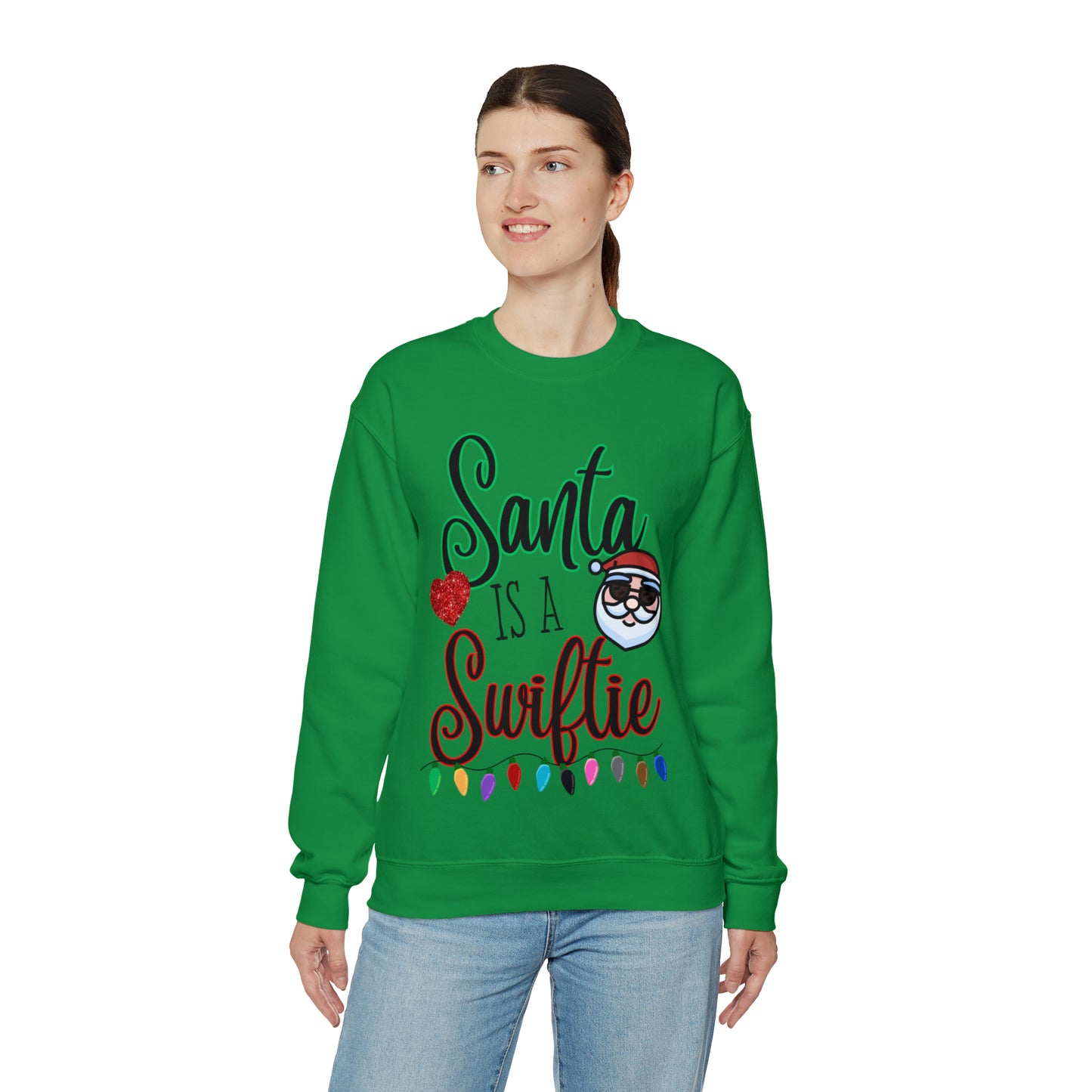Santa is a Swiftie Unisex Crewneck Sweatshirt, Swiftie Taylor Swift Shirt, Swiftie Christmas Gift