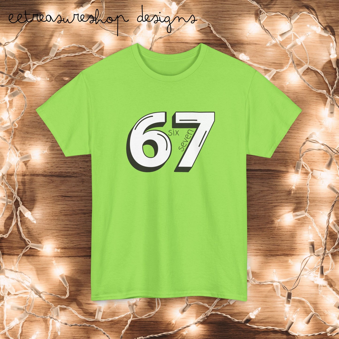 67 Shirt Unisex Heavy Cotton Tee, Six Seven Trendy Tshirt Christmas Gift for Teen, Gift for Him Her, Holiday Present, Teen Gift Shirt