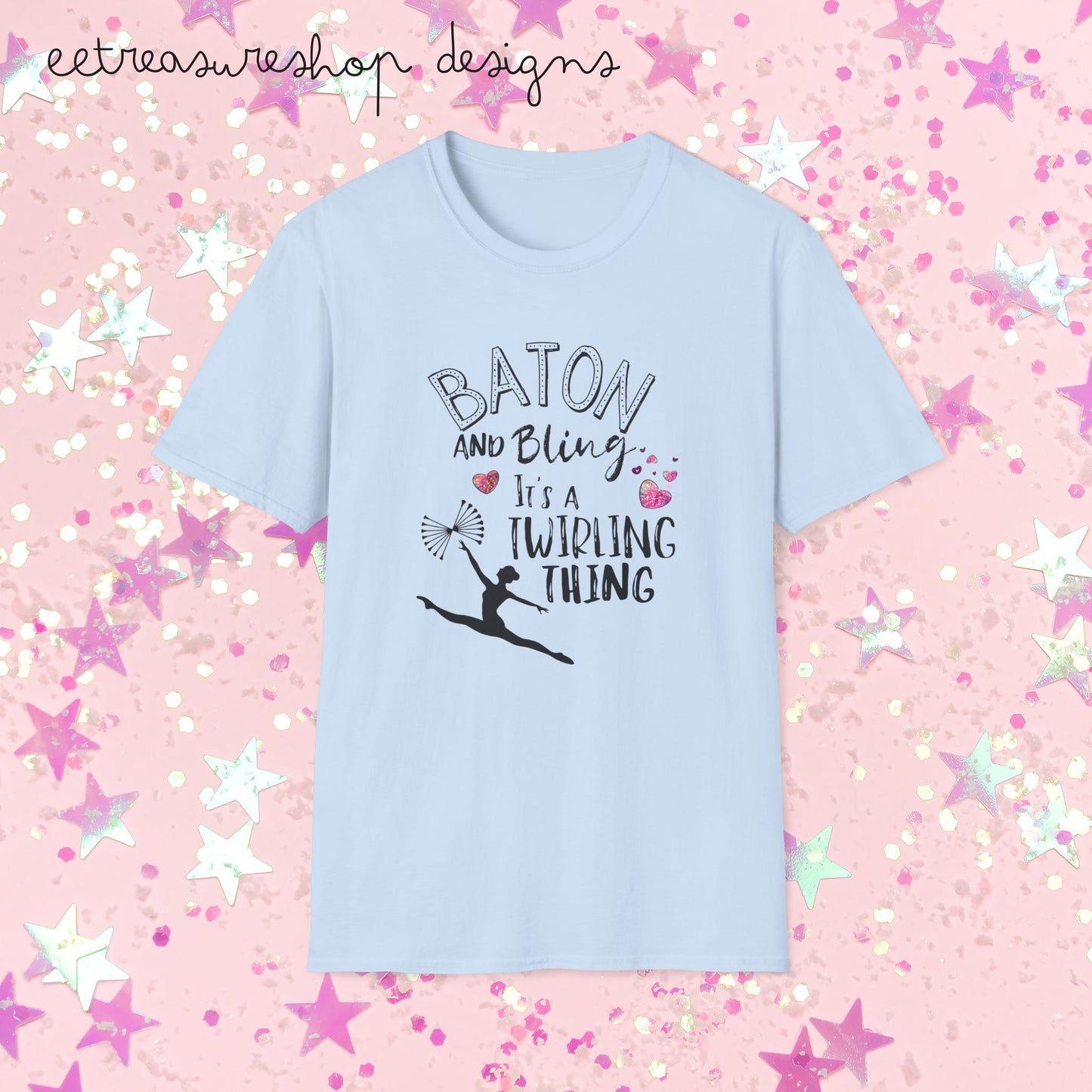 Twirling Baton Softstyle T-Shirt - Baton Twirler Shirt for Majorettes