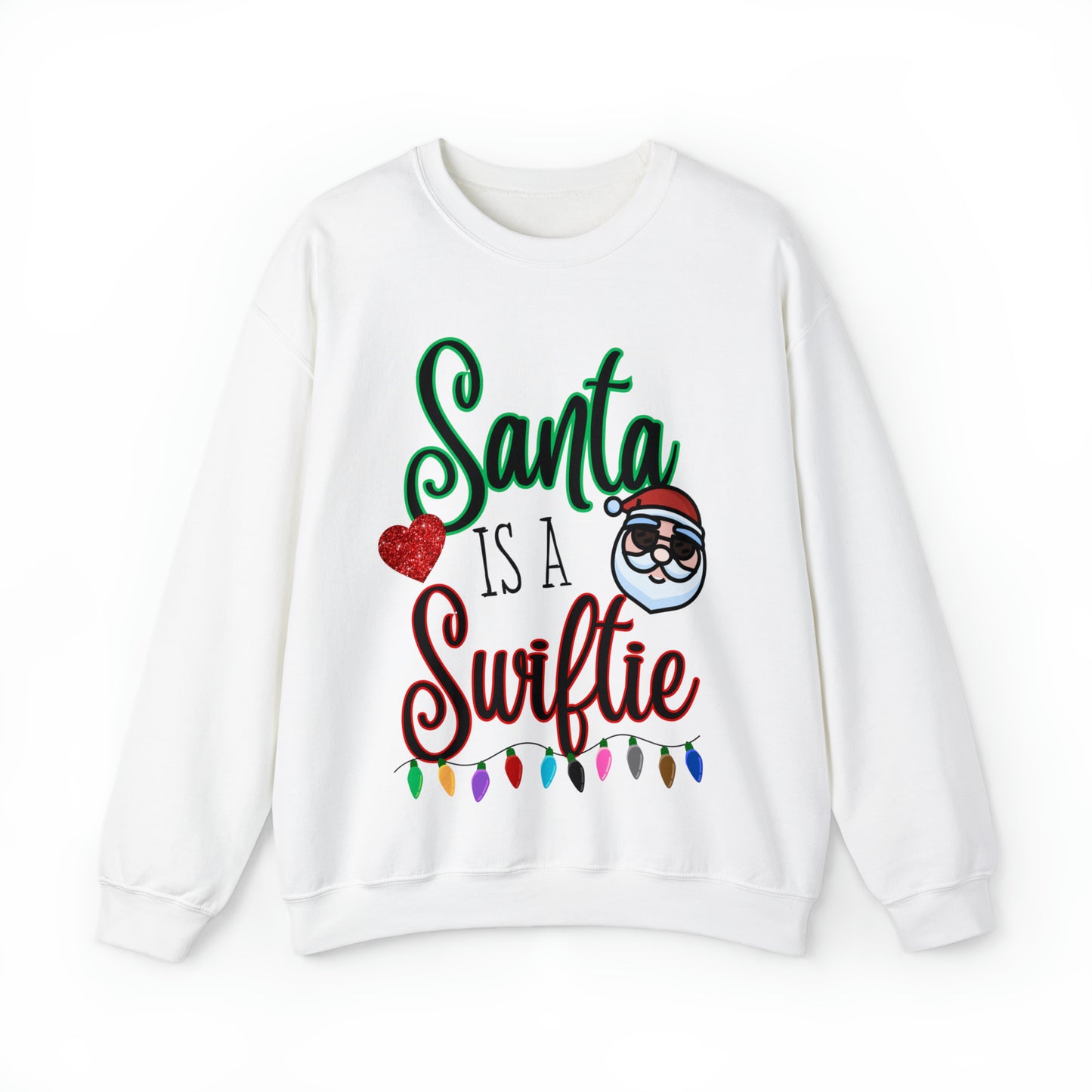 Santa is a Swiftie Unisex Crewneck Sweatshirt, Swiftie Taylor Swift Shirt, Swiftie Christmas Gift