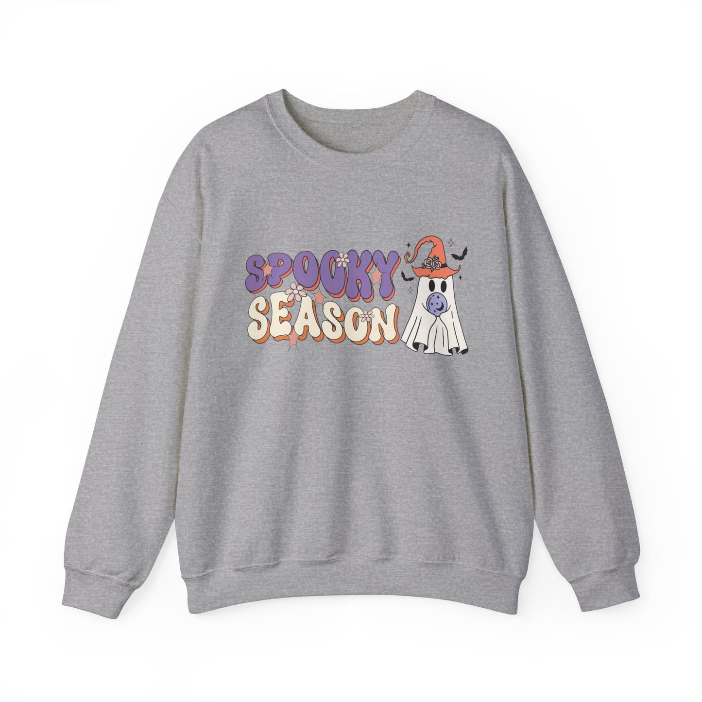 Spooky Season Cute Ghost Halloween Unisex Heavy Blend Crewneck Sweatshirt