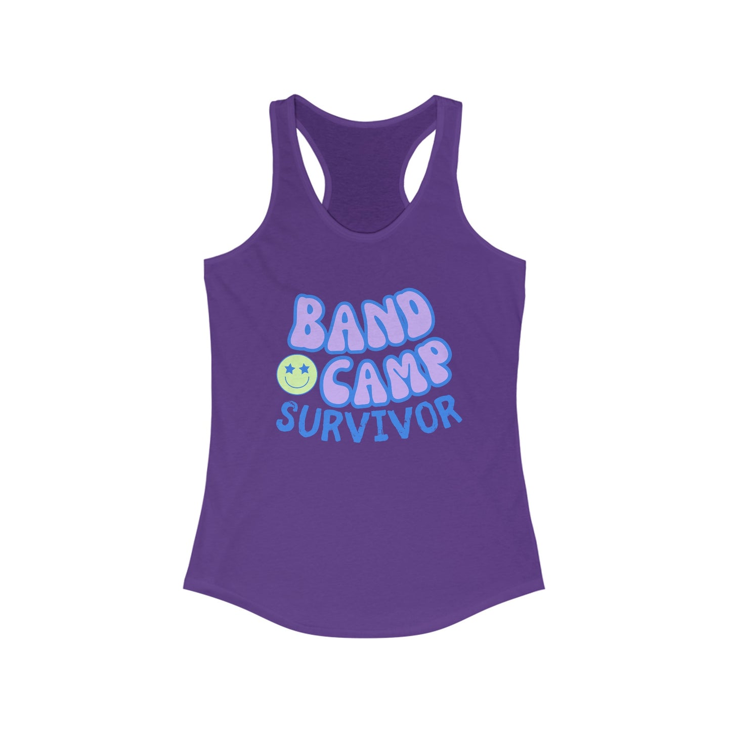 Band Camp Survivor Womens Ideal Racerback Tank, Marching Band Friend Birthday Gift