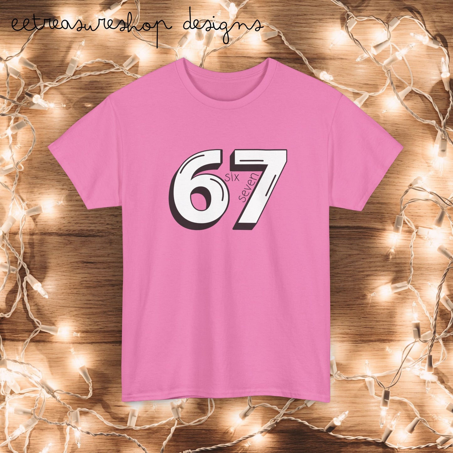 67 Shirt Unisex Heavy Cotton Tee, Six Seven Trendy Tshirt Christmas Gift for Teen, Gift for Him Her, Holiday Present, Teen Gift Shirt