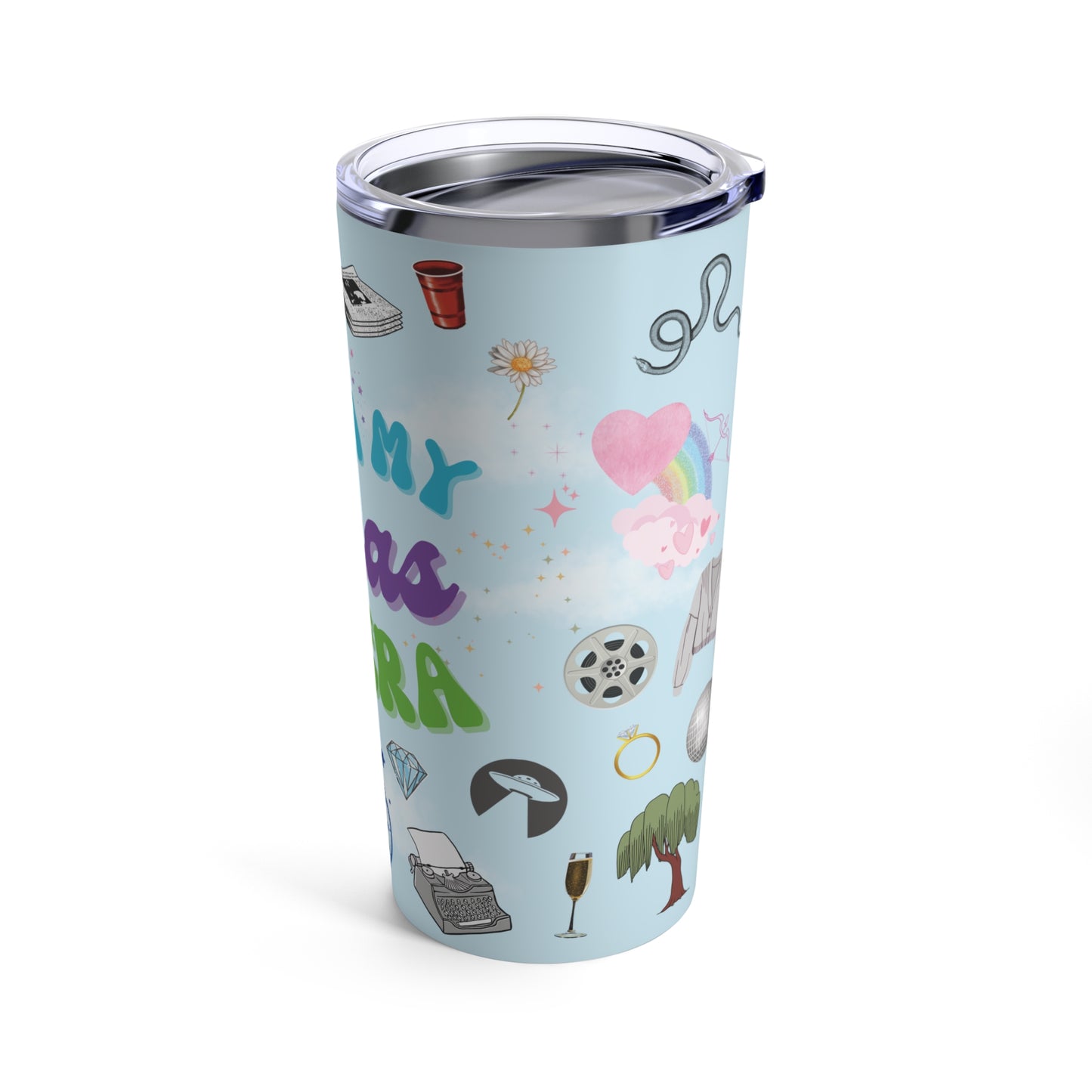 In My Eras Era Swiftie Tumbler 20oz, Taylor Swift Travel Cup, Gift for Swiftie