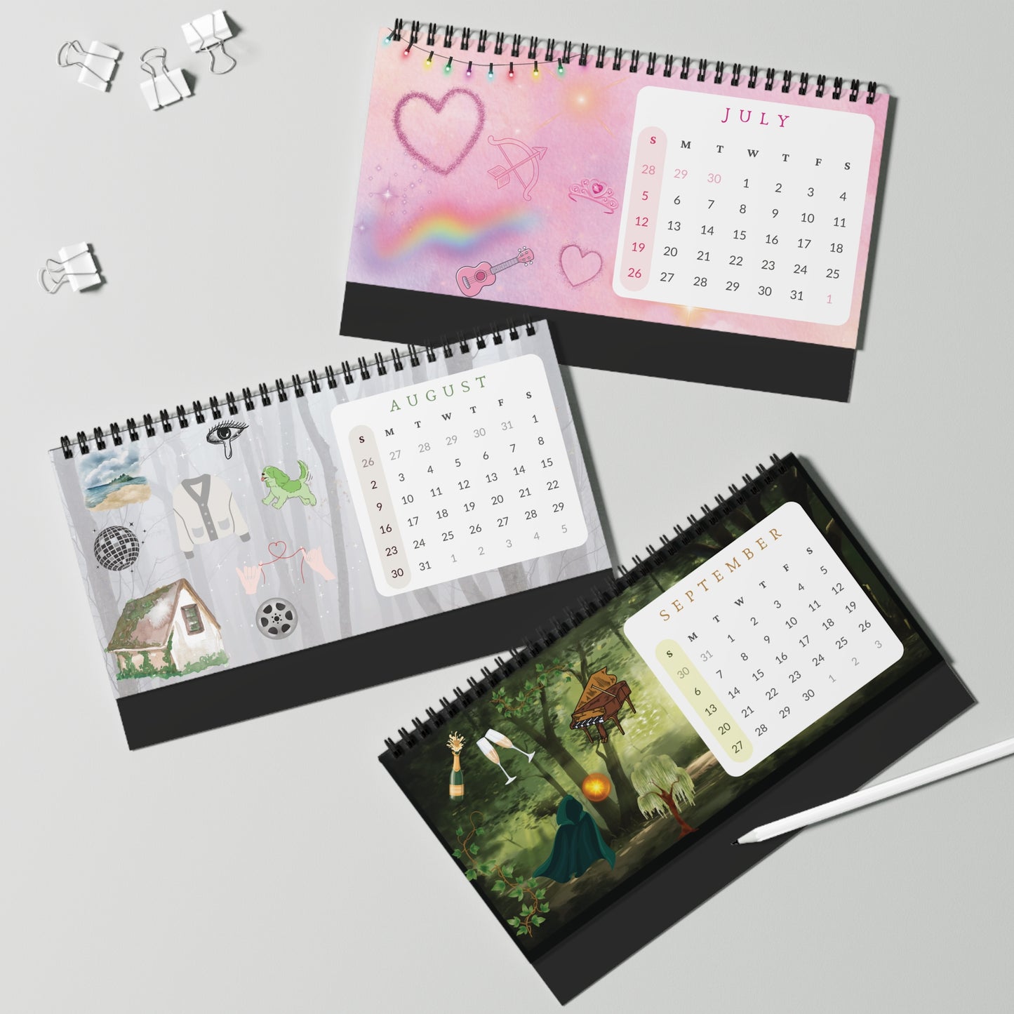 Eras Desktop Calendar, Christmas Gift for Music Fan, Music Lover Calendar, Musician Desk Calendar, Music Theme Christmas Present