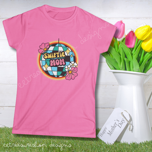 Swiftie Mom Womens Softstyle Tee, Mothers Day Gift for Taylor Swift Fan