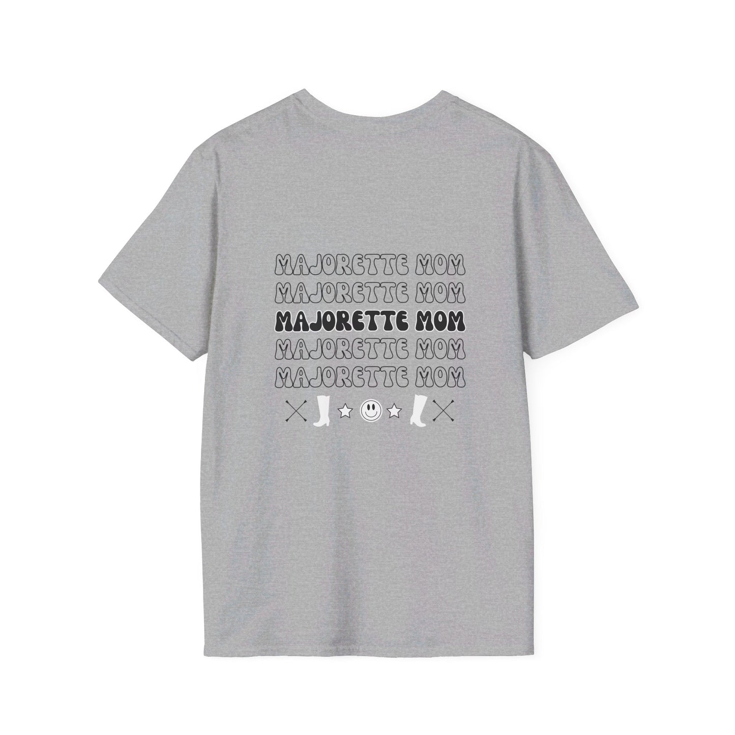 Majorette Mom Unisex Softstyle T-Shirt, Birthday Gift for Baton Twirler Mom Friday Night Lights