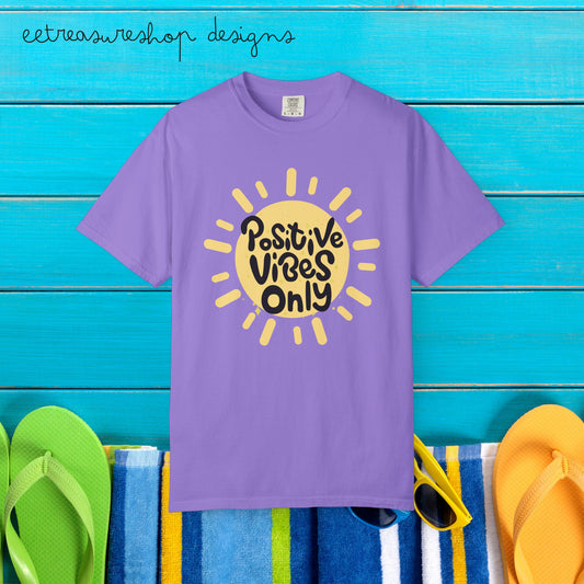 Positive Vibes Sunshine T-shirt, Summer Tee, Unisex Shirt, Positive Atmosphere Clothing, Sun Design Top