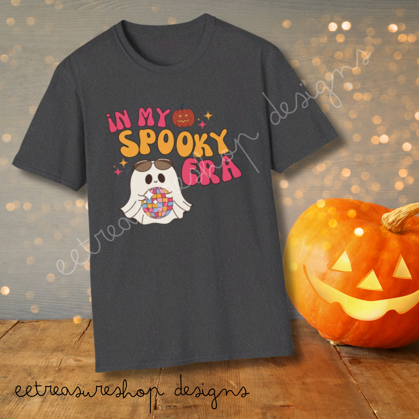 In My Spooky Era Cute Ghost Halloween Unisex Softstyle T-Shirt, Birthday Gift for Taylor Swift Fan