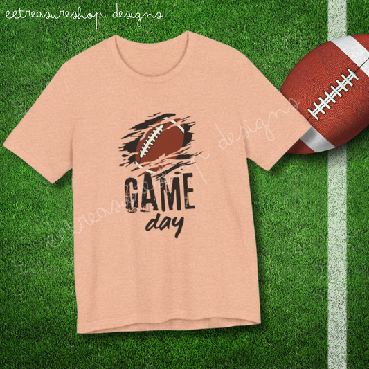 Football Game Day Unisex Jersey Short Sleeve Tee, Birthday Gift for Football Mom or Dad