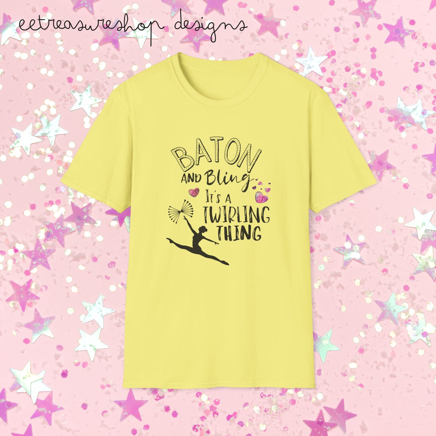 Twirling Baton Softstyle T-Shirt - Baton Twirler Shirt for Majorettes