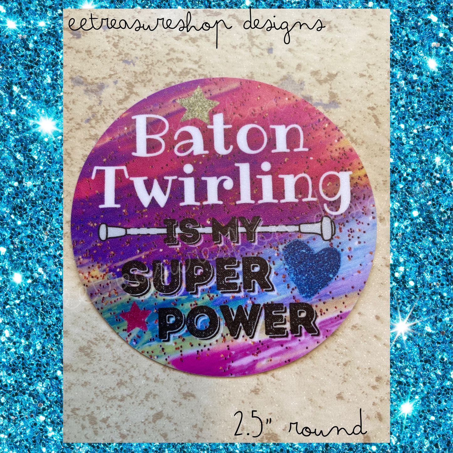 Baton Twirling Super Power Waterproof Vinyl Sticker
