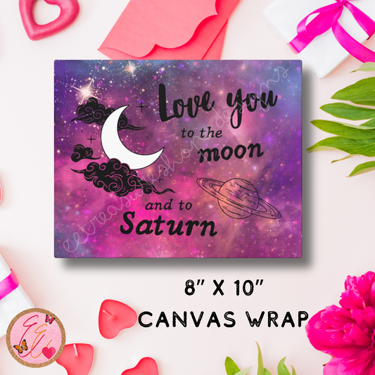 Love You Galaxy 10x8 inch Canvas Gallery Wrap