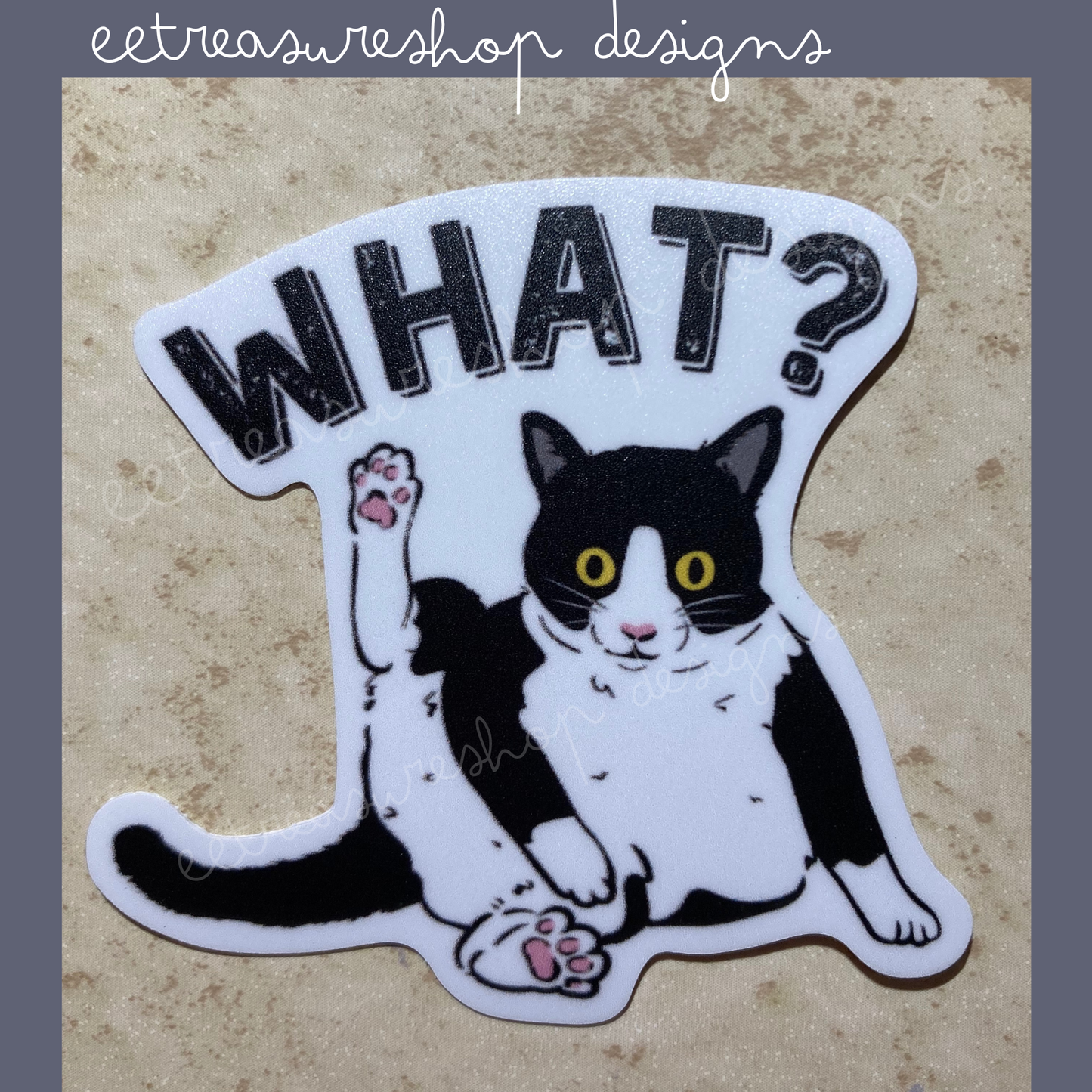 Cat Lover Vinyl Waterproof Stickers, 7 Sticker Bundle