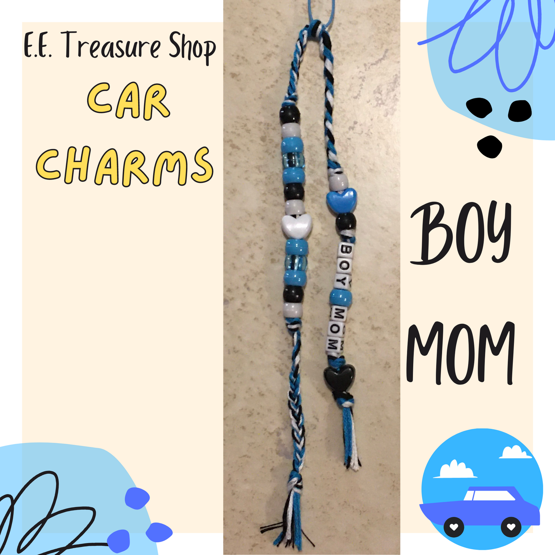 Mama Car Charm-funny Car Charm-rearview Mirror Charm-mom Humor-mom