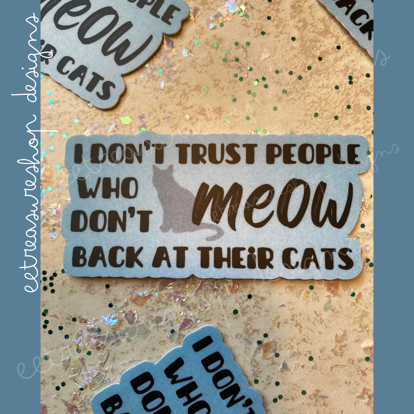 Cat Lover Vinyl Waterproof Sticker